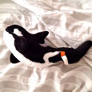 Black and White Plush Orca Whale Toy Wild Republic Aquatic